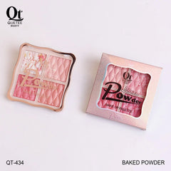 Quetee Beauty Baked Powder 4 Colors Highlighter Palette Quetee