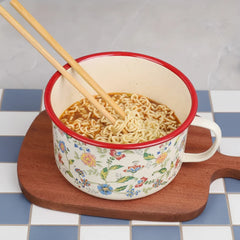 Thick Painted Porcelain Soup Bowls with Handles and Lids Cosmia.pk