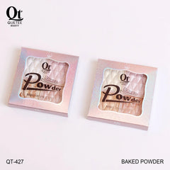Quetee Beauty Baked Powder 4 Light Colors Highlighter Palette Quetee