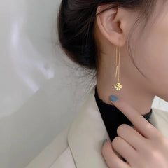 Stainless Steel Fashionable Four-Leaf Clover Earrings Cosmia