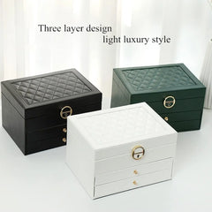 Double-Layer Jewelry Storage Box - Each Cosmia.pk