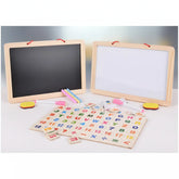 Educational Learning Board Multipurpose Double-Sided Magnetic Wooden Cosmia.pk