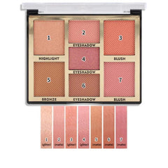 Miss Rose Blush, Highlight, Eyeshadow Palette - 7 Colors Miss Rose
