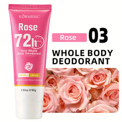 KORMESIC Rose Scented Whole Body Deodorant Cream 72H Odor Control - 80gm KORMESIC