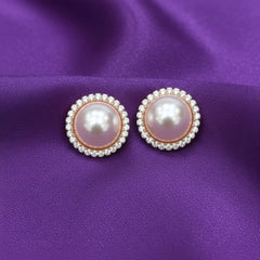Pearl Round earrings Cosmia.pk
