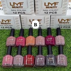 LMF Beauty Nail Polish – Permanent & Long-Lasting (Pack of 12) LMF Beauty