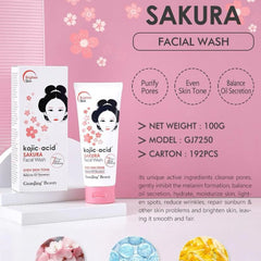 Guanjing Kojic Acid Sakura Facial Wash - 100g Guanjing