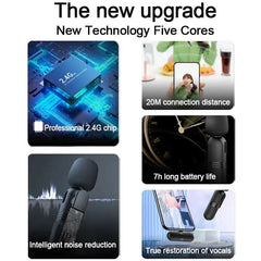 Portable Wireless Mic - Wireless Lavalier Microphone Cosmia.pk