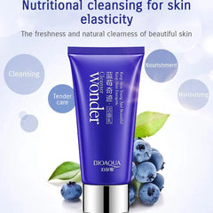 BIOAQUA Blueberry Wonder Skin Nutritional Cleansing Moisturizing Cleanser - 100g bioaqua