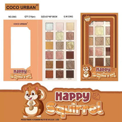 18 Colors Coco Urban Happy Squirrel Eyeshadow Palette Coco Urban