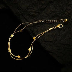 Double Small Square Bracelet Cosmia