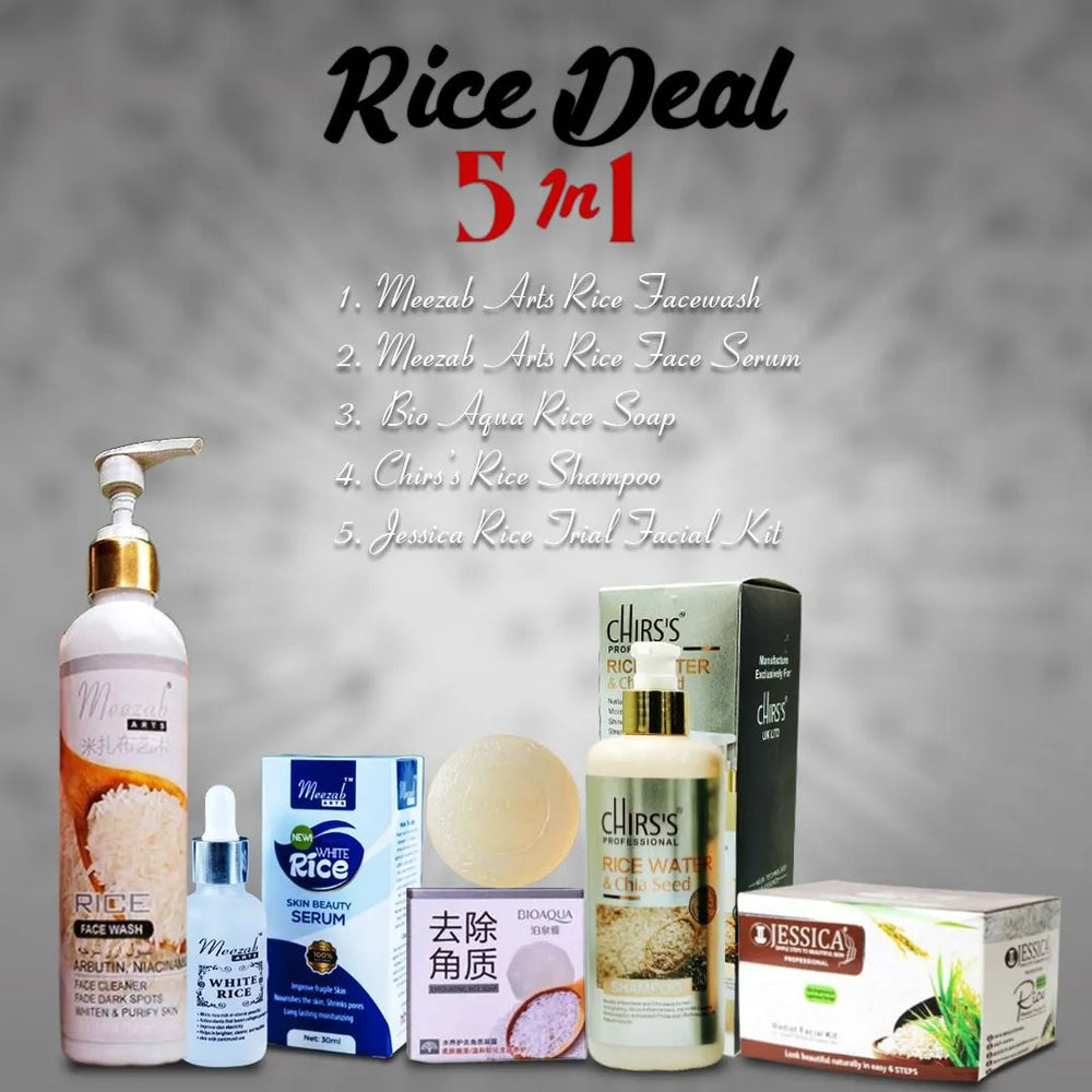 5 in 1 Organic Rice Facial Kit Cosmia.pk