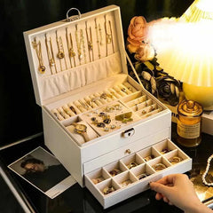 Double-Layer Jewelry Storage Box - Each Cosmia.pk