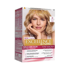 L'Oreal Paris Excellence Crème Triple Care Color 8 Light Blonde Loreal Paris