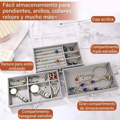Acrylic Jewelry Organizer With 3 Drawers Cosmia
