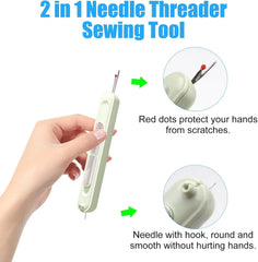 2-in-1 Needle Threader & Seam Ripper Tool for Hand Sewing - Each Cosmia.pk