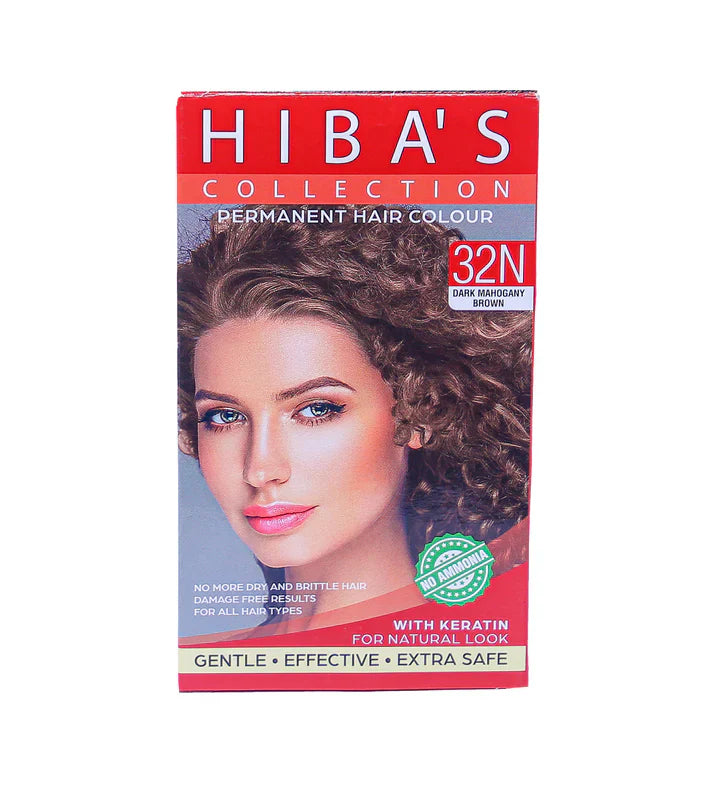 Hibas Collection Hair Color 32N Dark Mahogany Brown (60-ml) Hiba's Collection