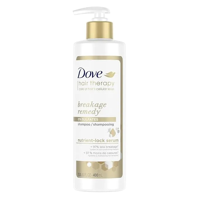 Dove Hair Therapy Breakage Remedy 0% Sulfates Nutrient-Lock Serum Shampoo 400ml Dove