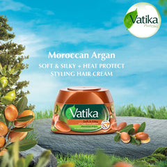 Vatika Naturals Soft & Silky Styling Hair Cream with Moroccan Argan 140ml Vatika