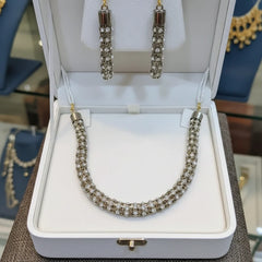 Stone Silver Chain Necklace Cosmia