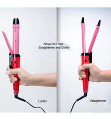 Nova 2-in-1 Professional Hair Curler & Hair Straightener Nova