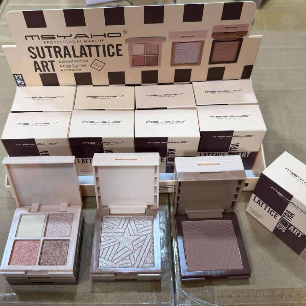 Msyaho 3 in 1 Eyeshadow, Highlighter & Contour Kit Msyaho