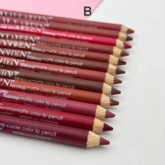 Lareen Makeup Matte Lip Pencil Pack of 12 Lareen