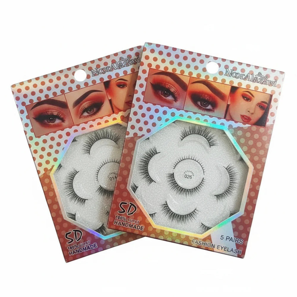 NoorAlažawi 5D Handmade Eyelashes - 5 Pairs NoorAlažawi
