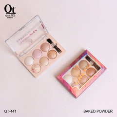 Quetee Beauty Baked Powder 6 Colors Highlighter Palette Quetee