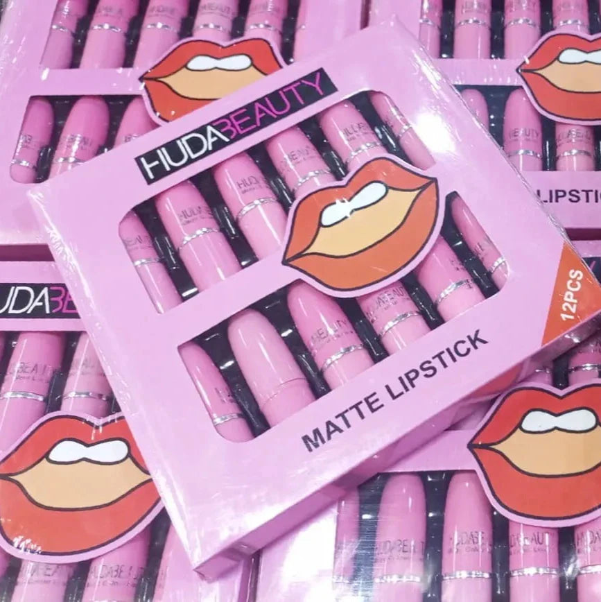 HUDA BEAUTY Lipstick 12Pcs Box Huda Beauty