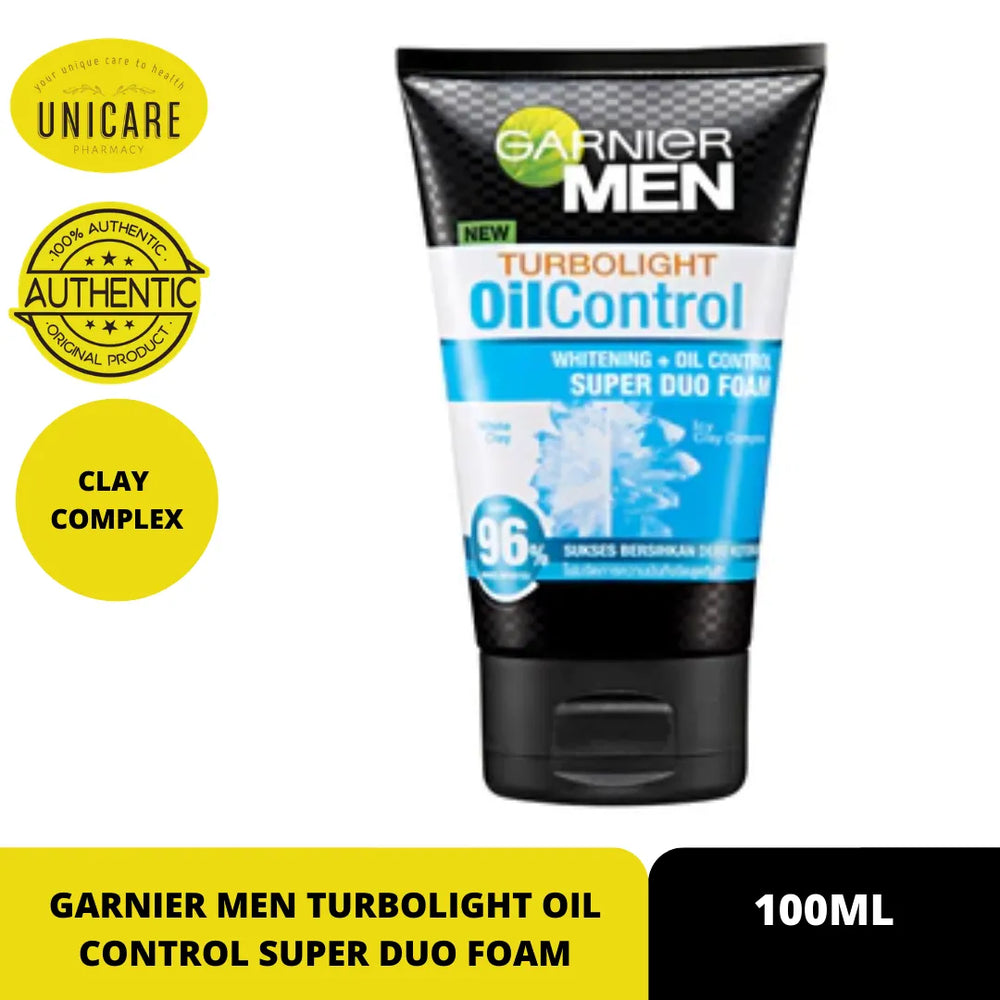 Garnier Men Oil Control Super Duo Foam - 100ml Garnier