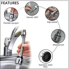 360° Rotatable Sink Faucet Sprayer Cosmia.pk