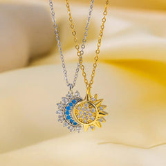 2 in 1 Moon and Sun Necklace Cosmia