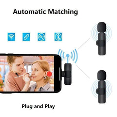 K9 Dual Professional Wireless Type-a, Type-c and Lightning Microphone K9