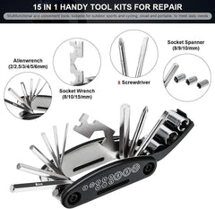 16 in 1 Bike Repair Tool Kit, Portable Multi Function Accessories Set Cosmia.pk