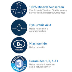 Cerave Hydrating Mineral Sunscreen SPF 50 Face Lotion - 75ml CeraVe