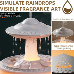 UFO Rain Drop Aroma Diffuser Humidifier Night light - 350ml Cosmia.pk