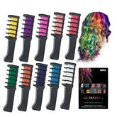 10 Pcs of Colorful Hair Dye Comb Set - Hair Chalks Cosmia.pk