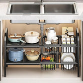 Extendable Under Sink Storage Rack with Baskets Cosmia.pk