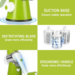 3-in-1 Vegetable Cutter – Multifunctional Rotary Drum Slicer Cosmia.pk