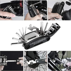16 in 1 Bike Repair Tool Kit, Portable Multi Function Accessories Set Cosmia.pk