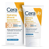 CeraVe Hydrating Mineral Sunscreen Broad Spectrum SPF 30 FACE SHEER TINT CeraVe
