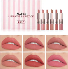 Teyason 2 in 1 Matte Lipgloss Lipstick Set Teayason