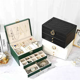 Double-Layer Jewelry Storage Box - Each Cosmia.pk