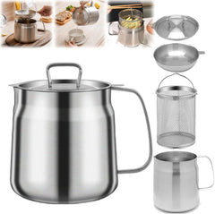 Stainless Steel Large Capacity Oil Filter Pot Cosmia.pk