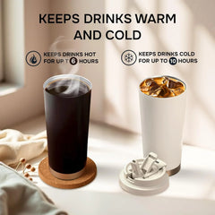 Stainless Steel Vacuum Insulated Cup with Straw - 530ml Cosmia.pk