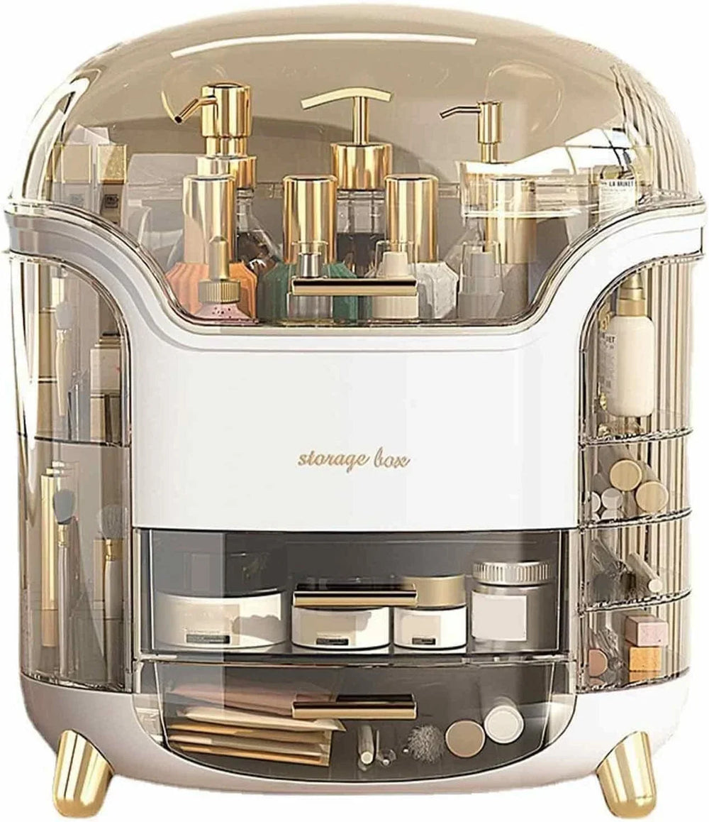 Luxury Desktop Cosmetic Organizer, Dustproof and Waterproof Makeup Vanity Cosmia
