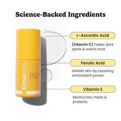 Timeless 20% VItamin C Serum with Vitamin E & Ferulic Acid - 30ml Timeless