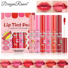 6pcs Dragon Ranee Peel Off Fruity Lip Gloss Dragon Ranee