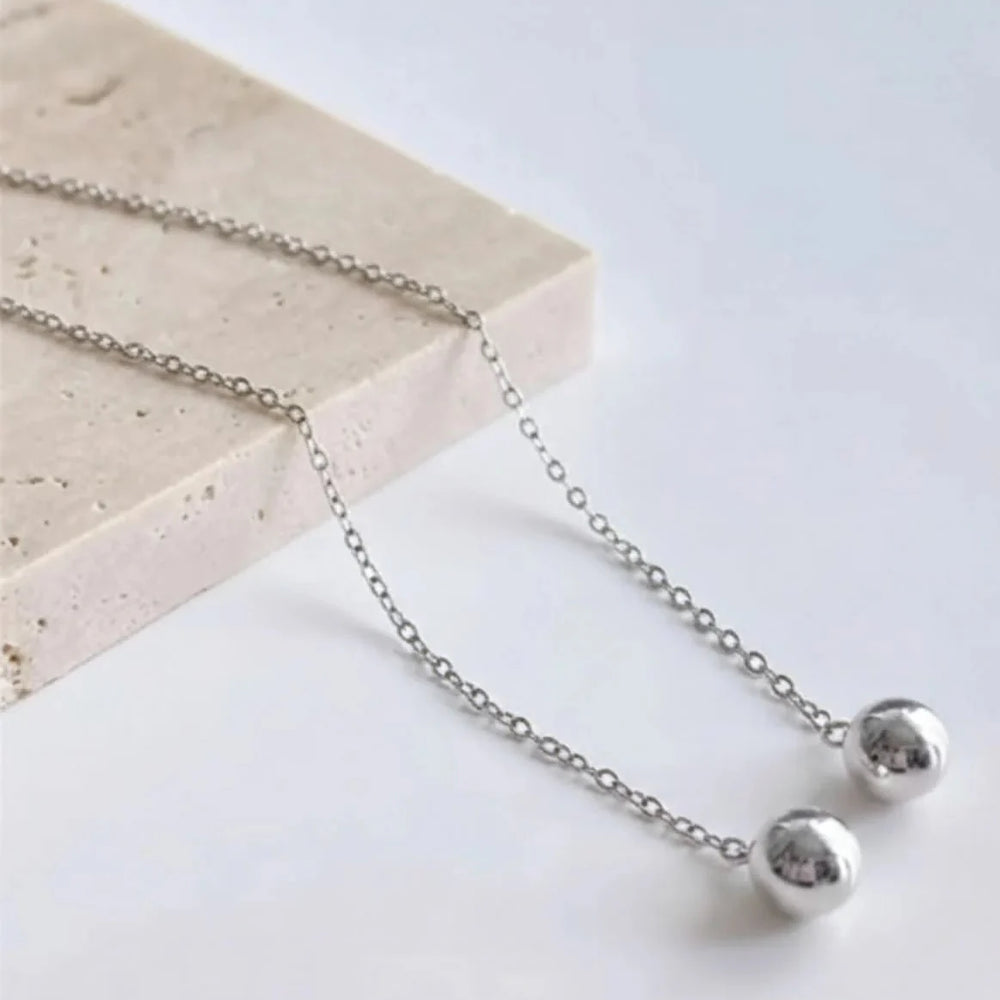 Stainless Steel Ball Chain Earrings Cosmia